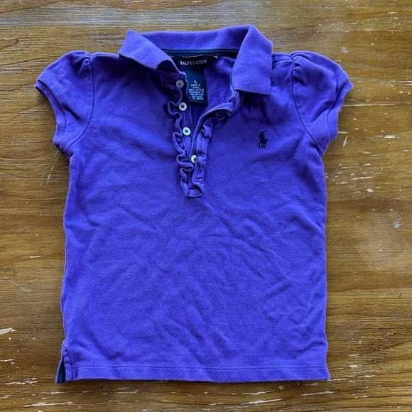Ralph Lauren Kids Polo Shirt in Rich Purple size 5 - Picture 1 of 3